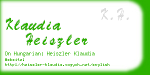 klaudia heiszler business card